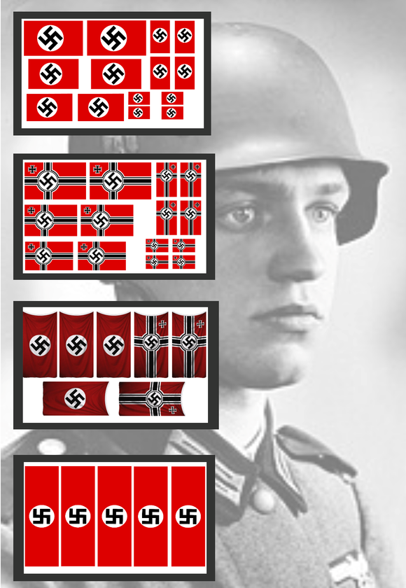 1:35 Scale WW2 German Flags