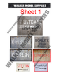 1:16 Scale Pre-Cut WW2 German city / town signs