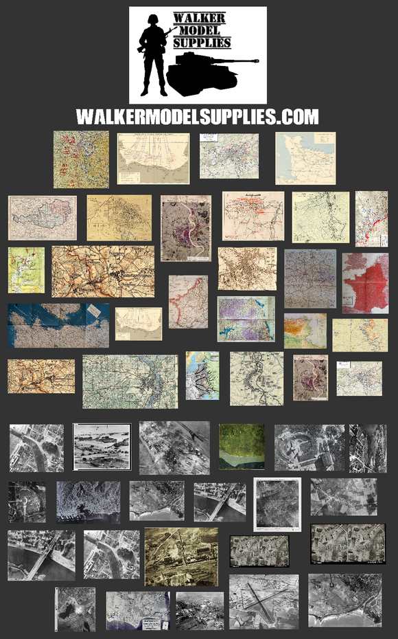 1:35 Scale WW2 Maps and Aerial Photos. Set 2