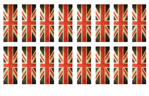 1:72 Scale WW2 British flags on cotton peel. Set 2