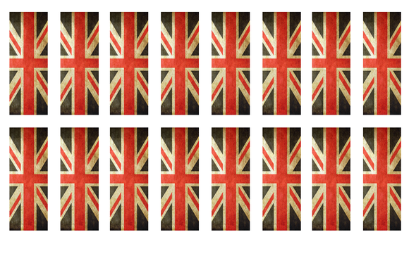 1:72 Scale WW2 British flags on cotton peel. Set 2