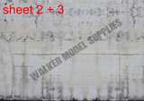 1:18 Scale (3xA4) Garage wall - Peel and Apply decal sticker. Set 16