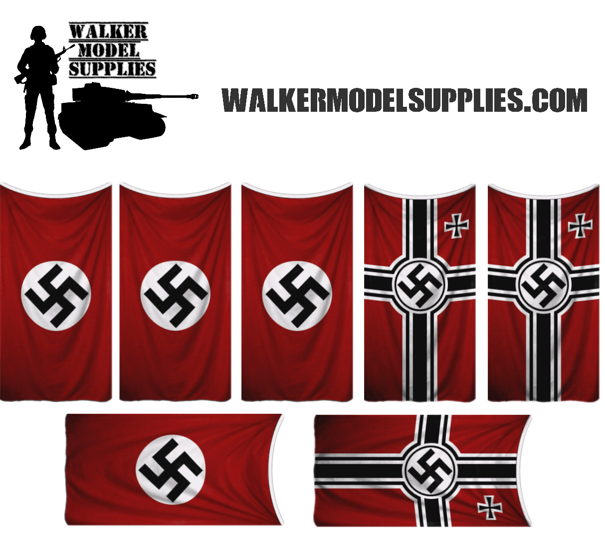 1:35 Scale WW2 German Flags