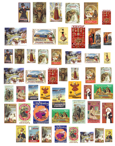 1:35 Scale Pre-Cut WW2 / WW1 Russian advertisement posters.