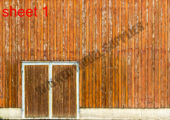 1:18 Scale (3xA4) Garage wall - Peel and Apply decal sticker. Set 22