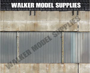 1:18 Scale (3xA4) Garage wall - Peel and Apply decal sticker. Set 44