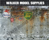 1:18 Scale (3xA4) Garage wall - Peel and Apply decal sticker. Set 58