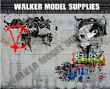 1:18 Scale (3xA4) Garage wall - Peel and Apply decal sticker. Set 59