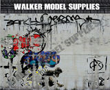 1:18 Scale (3xA4) Garage wall - Peel and Apply decal sticker. Set 59