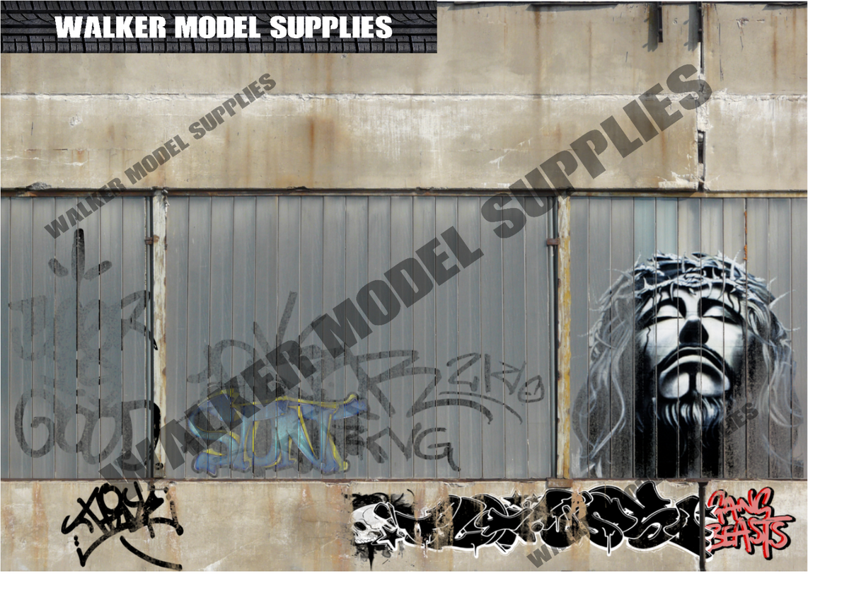 Adesivo Murale Per Garage In Scala 1/18 – 3xA4 Walker Peel And Apply Design 37 - Foto 2