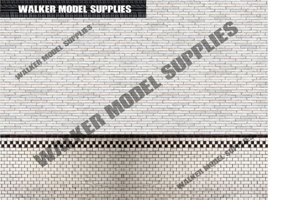 1:18 Scale (3xA4) Garage wall - Peel and Apply decal sticker. Set 67