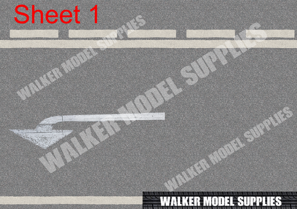 1:18 scale (3xA4) Garage floor - Peel and Apply sticker. Set 7