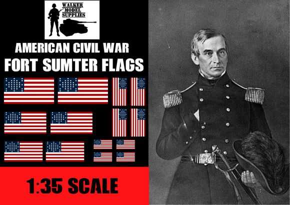 1:35 Scale American Civil War Fort Sumter Flags