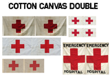 1:35 Scale WW2 Red Cross flags on cotton canvas or cotton peel. Set 1