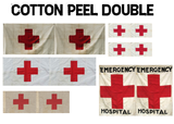 1:35 Scale WW2 Red Cross flags on cotton canvas or cotton peel. Set 1