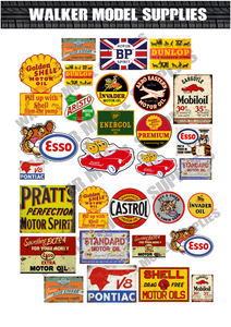 1:18 Pre-cut Vintage style Garage sign stickers model car. 4