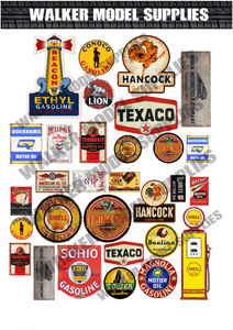 1:18 Pre-cut Vintage style Garage sign stickers model car. 6