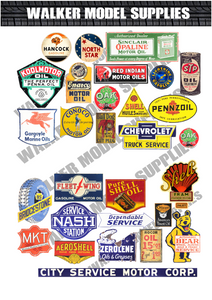 1:18 Pre-cut Vintage style Garage sign stickers model car. 8